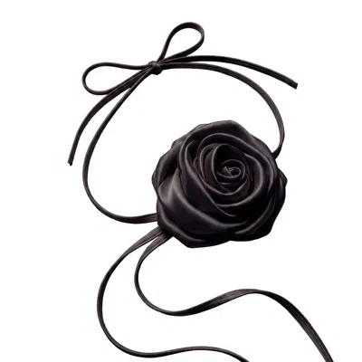 Angelika Jozefczyk Women's Catrice Satin Rose Choker Black