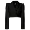 Angelika Jozefczyk Women's Cropped Blazer Sanremo Black In Black