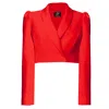 Angelika Jozefczyk Women's Cropped Blazer Sanremo Red In Red