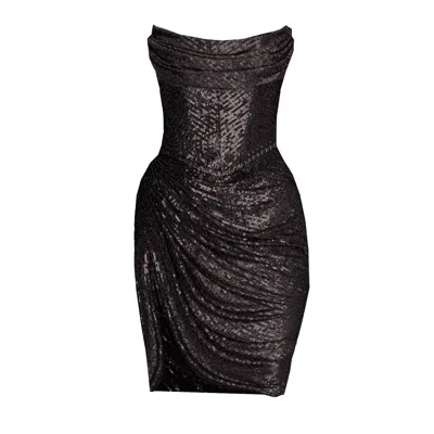 Angelika Jozefczyk Women's Delia Sequin Mini Dess Black In Blue