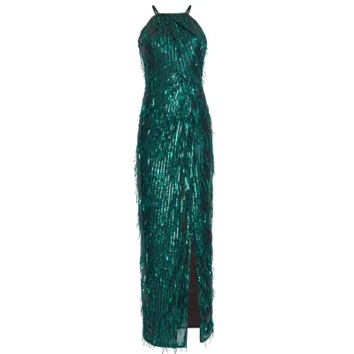 Angelika Jozefczyk Women's Emerald Green Sequin Dress Laura