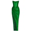 Angelika Jozefczyk Women's Gaia Sequin Evening Gown Green In Green