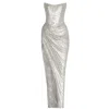 Angelika Jozefczyk Women's Gaia Sequin Evening Gown Silver In Silver