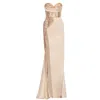 Angelika Jozefczyk Women's Gold / Neutrals Corset Evening Gown Venice Gold In Gold