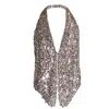 Angelika Jozefczyk Women's Gold / Neutrals Gold Ibisa Sequin Vest In Gold