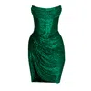 Angelika Jozefczyk Women's Green Delia Sequin Mini Dess Emerald In Green