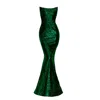 Angelika Jozefczyk Women's Green Merlin Sequin Evening Gown Emerald In Green