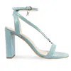 Angelika Jozefczyk Women's Green Mint Leather Sandals With Rivets In Green