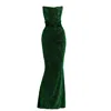 Angelika Jozefczyk Women's Green Moon Shimmering Evening Gown Emerald In Green