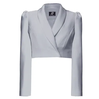 Angelika Jozefczyk Women's Grey / Neutrals Cropped Blazer Sanremo Grey