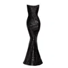 Angelika Jozefczyk Women's Merlin Sequin Evening Gown Black In Black