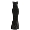 Angelika Jozefczyk Women's Moon Shimmering Evening Gown Black In Black