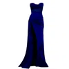 Angelika Jozefczyk Women's Napoli  Corset High Slit Gown Navy Blue In Blue