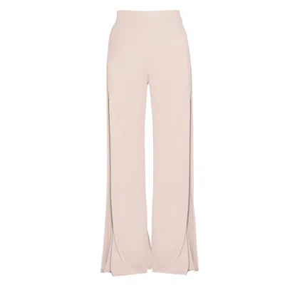 Angelika Jozefczyk Women's Neutrals Corfu Trousers With Side Slits Beige
