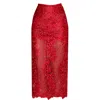 Angelika Jozefczyk Women's Orchidea Lace Skirt Red In Red