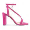 Angelika Jozefczyk Women's Pink / Purple Fucsia Suede Sandals With Rivets In Pink/purple