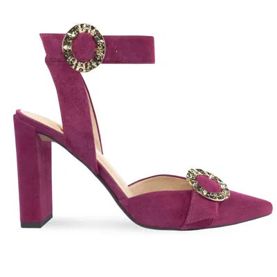 Angelika Jozefczyk Women's Pink / Purple Porto Suede Heels In Pink/purple