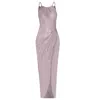 ANGELIKA JOZEFCZYK WOMEN'S PINK / PURPLE / ROSE GOLD SOFYA COCKTAIL DRAPED DRESS LILLA MESH
