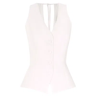 Angelika Jozefczyk Women's White / Neutrals Hera Vest Ecru