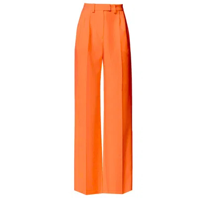 Angelika Jozefczyk Women's Yellow / Orange Sanremo High-rise Wide-leg Suit Pants  Orange In Yellow/orange
