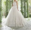 Angelina Faccenda Diamante And Crystal Beaded Ball Gown In Ivory In White