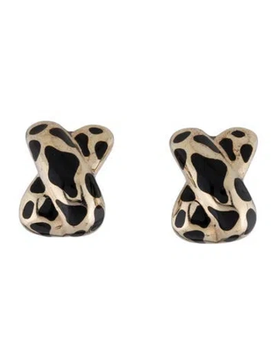 Pre-owned Angélique De Paris Jungle Earrings In Multi