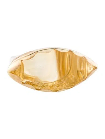 Pre-owned Angélique De Paris Resin Marquis Cocktail Ring In Multi