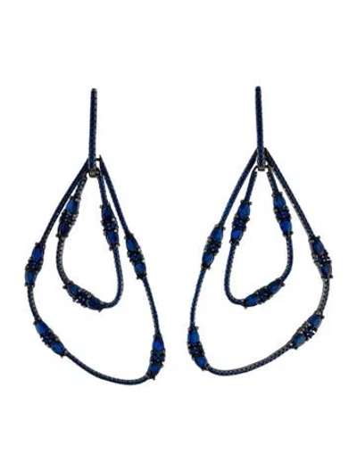 Pre-owned Angélique De Paris Synthetic Spinel Chandelier Earrings In Multi