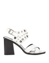 Angelo Bervicato Woman Sandals White Size 8 Soft Leather In White