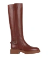 Angelo Bervicato Woman Boot Tan Size 8 Calfskin In Brown