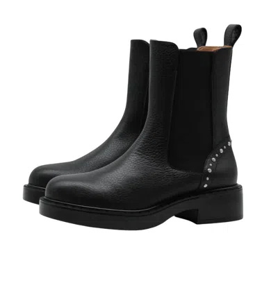 Angelo Bervicato Women's Nina Chelsea Boot With Studs In Black