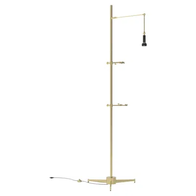 Pre-owned Angelo Lelii 21st Century Cavalletto Floor Lamp, , 2019, Style Of 1950s, Italy In Sand
