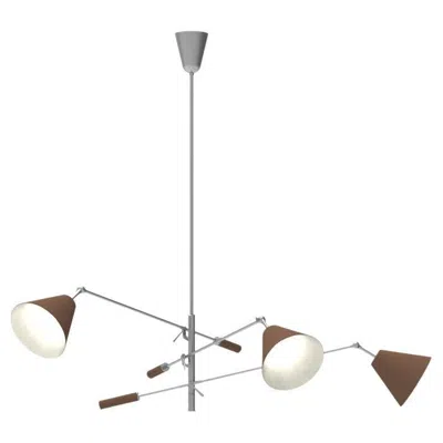 Pre-owned Angelo Lelii 21st Century Triennale Pendant Lamp, Chrome & Brown, , 2019, Italy In Transparent