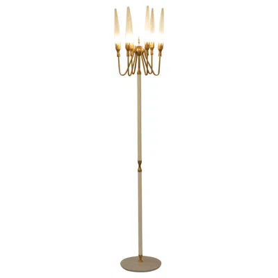 Pre-owned Angelo Lelii Angelo Lelli Floor Lamp For Arredoluce C1950 In Sand