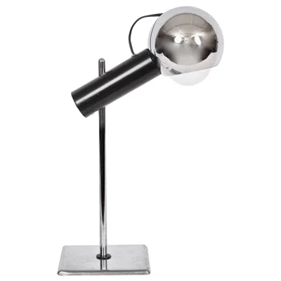 Pre-owned Angelo Lelii Angelo Lelli Style Adjustable Chrome Desk Lamp With Chrome Ball Shade In Transparent