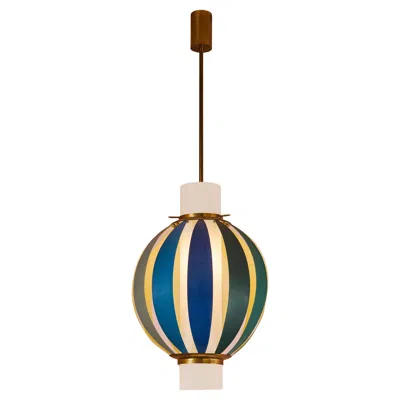 Pre-owned Angelo Lelii Arcobaleno Pendant Lamp, Design  For Arredoluce, Italy In Black