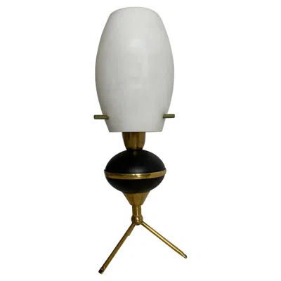 Pre-owned Angelo Lelii Arredoluce Style Italian Table Lamp In Transparent