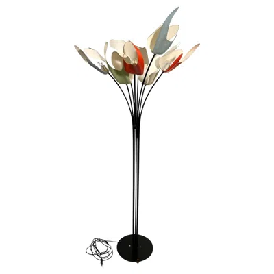 Pre-owned Angelo Lelii Eight-arms Floor Lamp In The Style Of Angelo Lelli, Italy, Circa 1950 In Sand