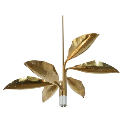 Pre-owned Angelo Lelii For Arredoluce Brass Chandelier Model 12369, Italy In Brown