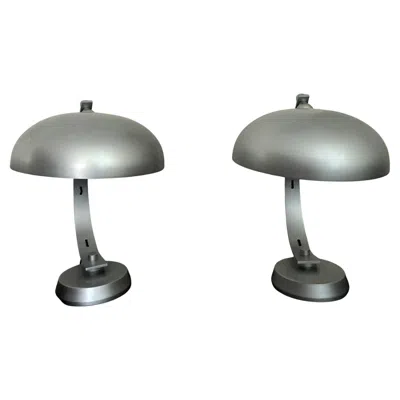 Pre-owned Angelo Lelii Italian Table Lamps Attributed To Angelo Leili For Luce In Transparent