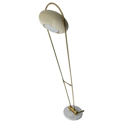 Pre-owned Angelo Lelii Mid-century Floor Lamp Brass Metal By  For Arredoluce, Italy, 1950s In Transparent