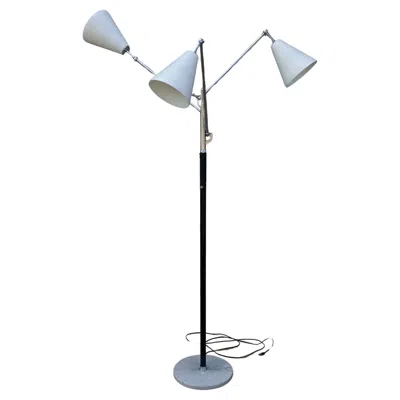 Pre-owned Angelo Lelii Mid-century Modern Triennial Floor Lamp, Attributted To Angelo Lellli In Transparent