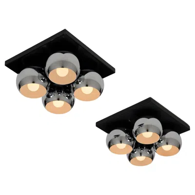 Pre-owned Angelo Lelii Model 14109 'mirage' Ceiling Lights By  For Arredoluce In Black