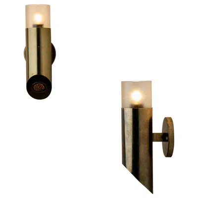 Pre-owned Angelo Lelii Model 468 Sconce By  For Arredoluce In Brown
