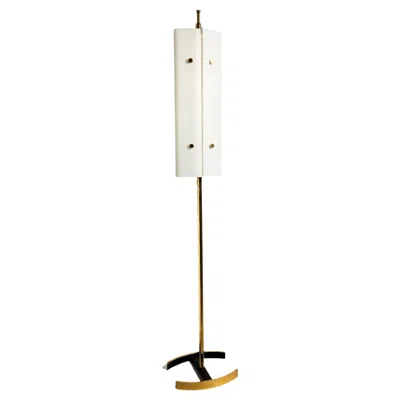 Pre-owned Angelo Lelii Opaline Glass Floor Lamp, Italy 1950 In Beige