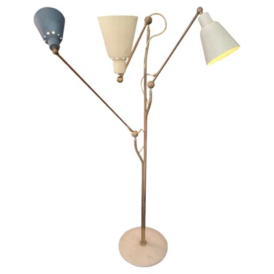 Pre-owned Angelo Lelii Rare Angelo Lelli Floor Lamp In Sand