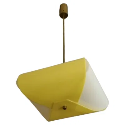 Pre-owned Angelo Lelii Rare Ceiling Lamp Designed By  For Arredoluce 1958 In Brown