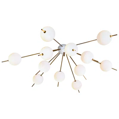 Pre-owned Angelo Lelii Rare Chandelier  Arredoluce, 1958 In Transparent
