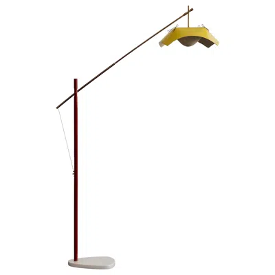 Pre-owned Angelo Lelii Rare Floor Lamp For Arredoluce, 1950s In Sand