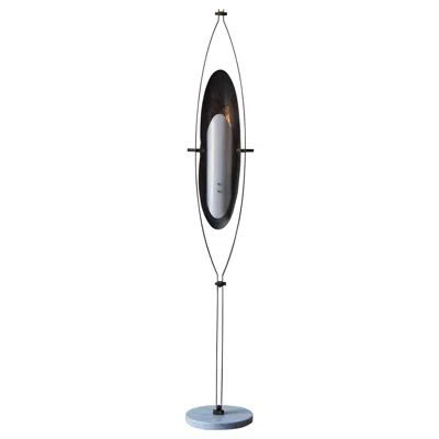 Pre-owned Angelo Lelii Rare Floor Lamp, Italy, 1950s In Black